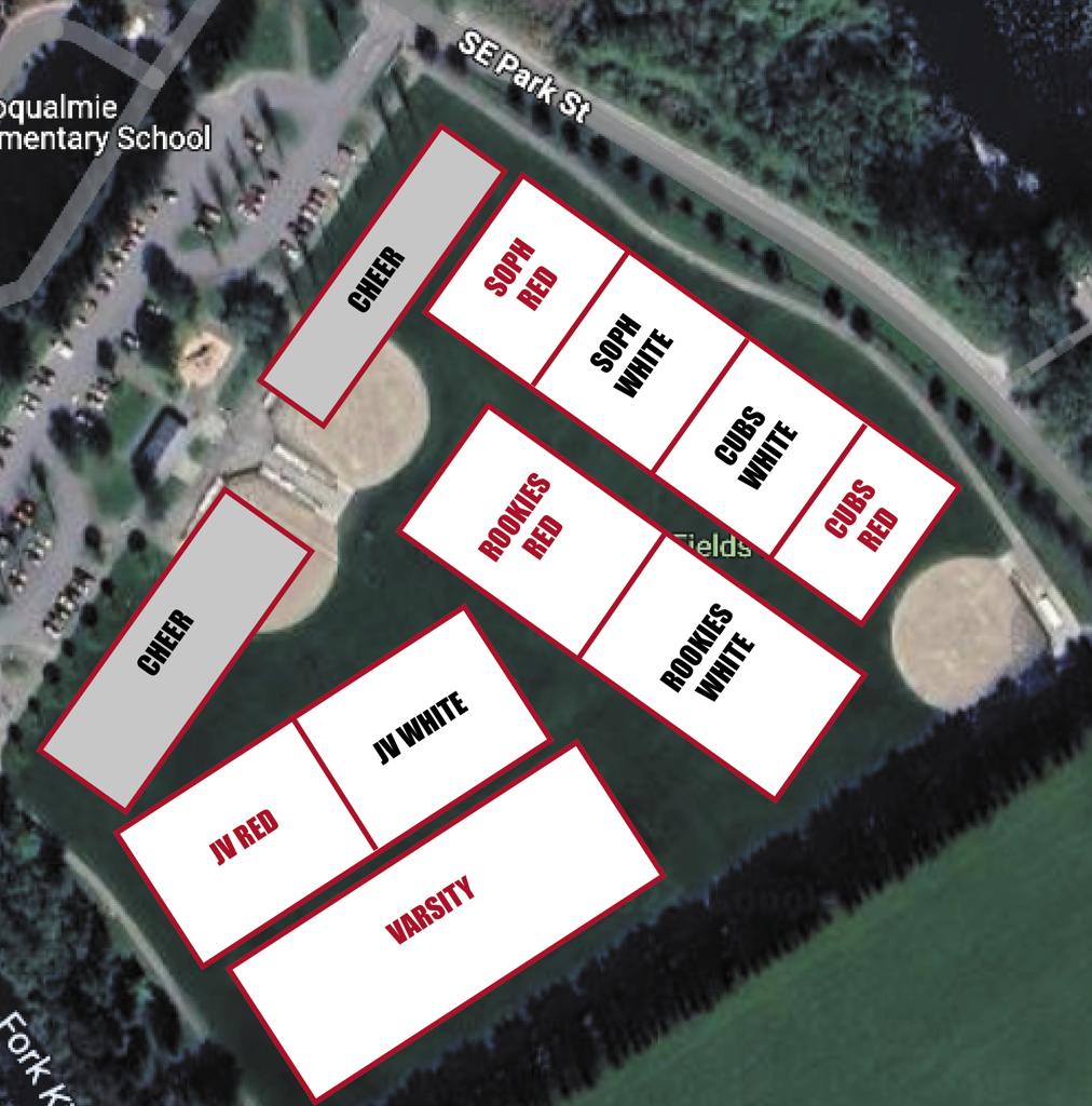 Centennial Fields Practice Map