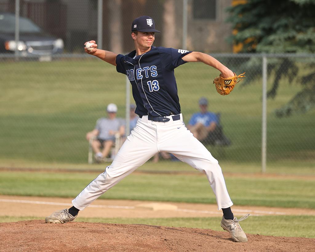 Sophomore pitcher Jac Wright pitched a complete game, tallying 9 strike outs in a 6-5 win over Academy of Holy Angels on Tuesday night. Photo by Cheryl A. Myers, SportsEngine