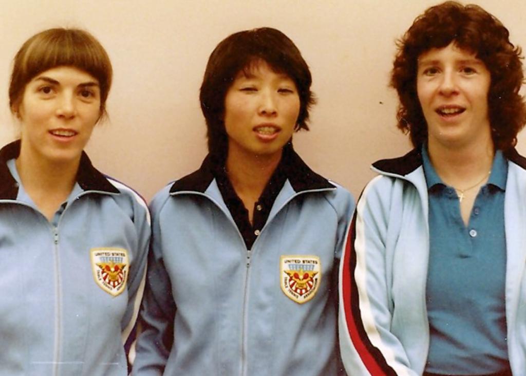 Minneapolis Roosevelt High School alumn Sheila O’Dougherty with 2 of her USA Olympic Team teammates