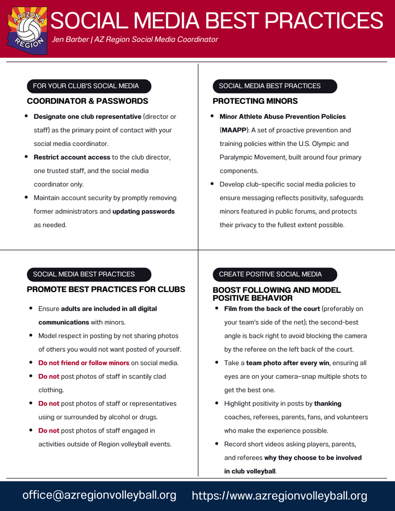 AZ Region Social Media - Best Practices