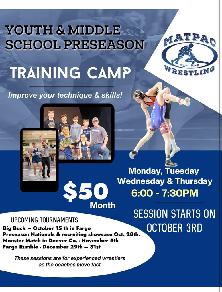 Matpac MATPAC FALL SEASON TO START OCTOBER 3RD!!