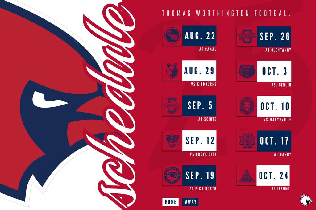 2025 TWHS Football Schedule
