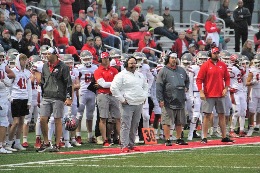 White Hawks football sideline