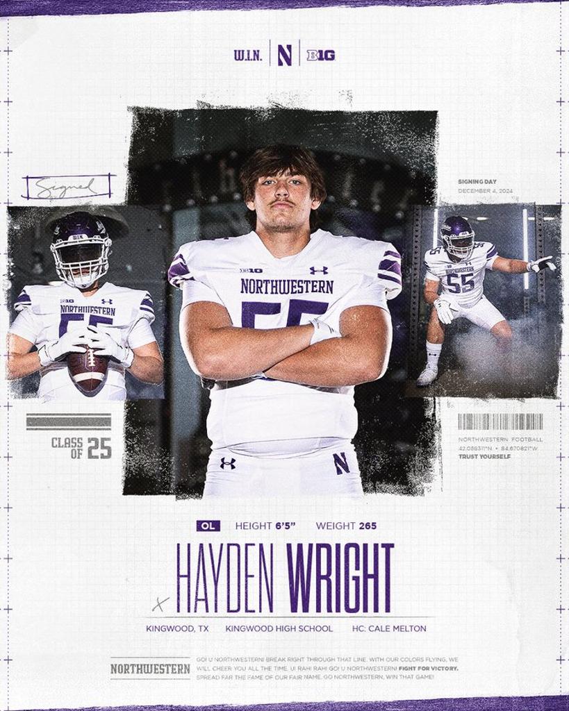 Hayden Wright - Northwestern- Kingwood HS