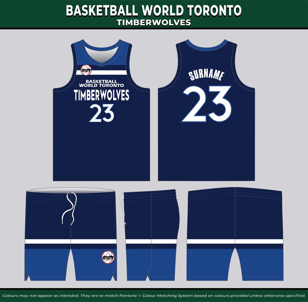 BWT Custom Jersey - Timberwolves - Navy Blue