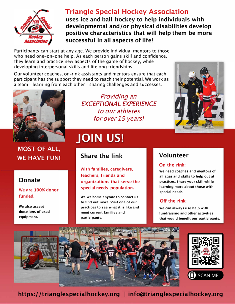 Triangle Special Hockey Practice