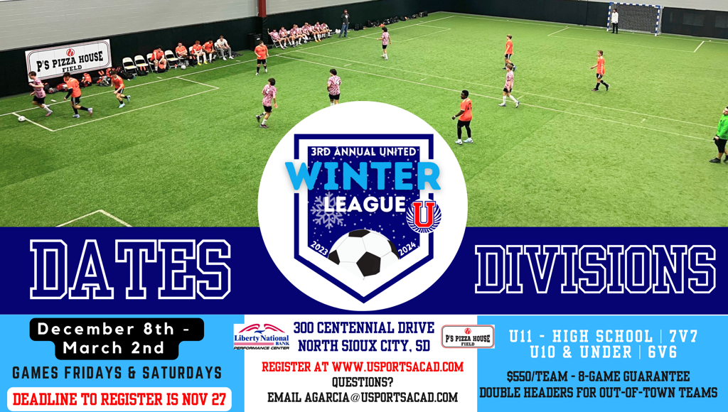 20232024 United Soccer Winter League DecFeb UNITED