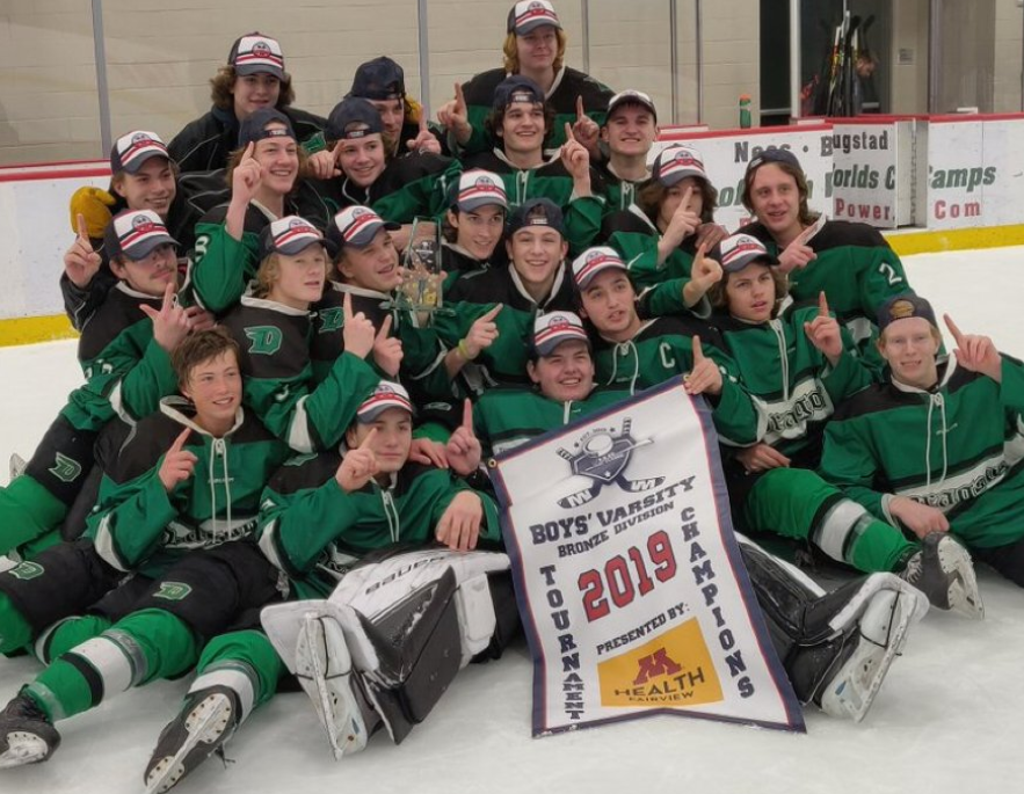 Hudson, Gentry, & Pine City Champions of the 2019 Boys Herb Brooks