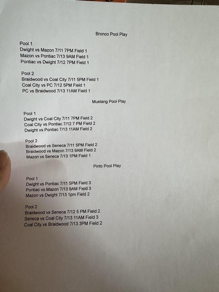 Dwight Youth Baseball & Softball