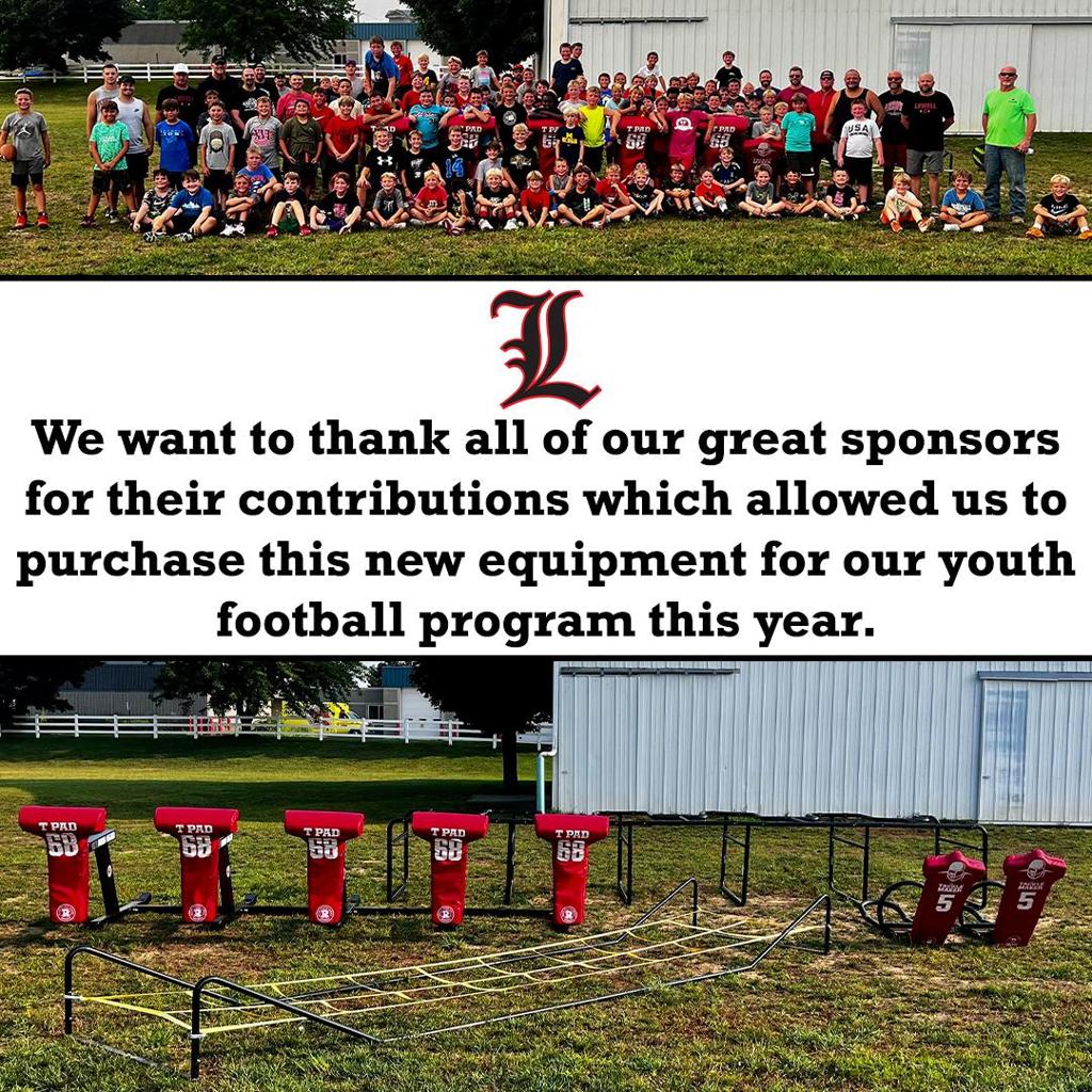 2025 Speed & Agility photo with new equipment thanks to our sponsors.