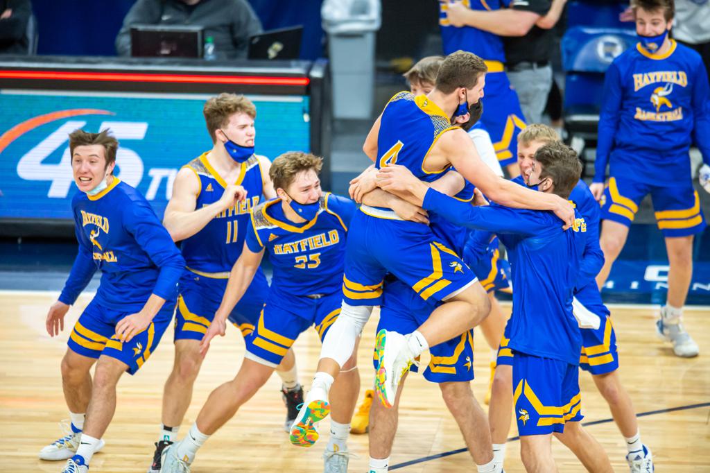Hotshooting Hayfield holds on to win first basketball state championship
