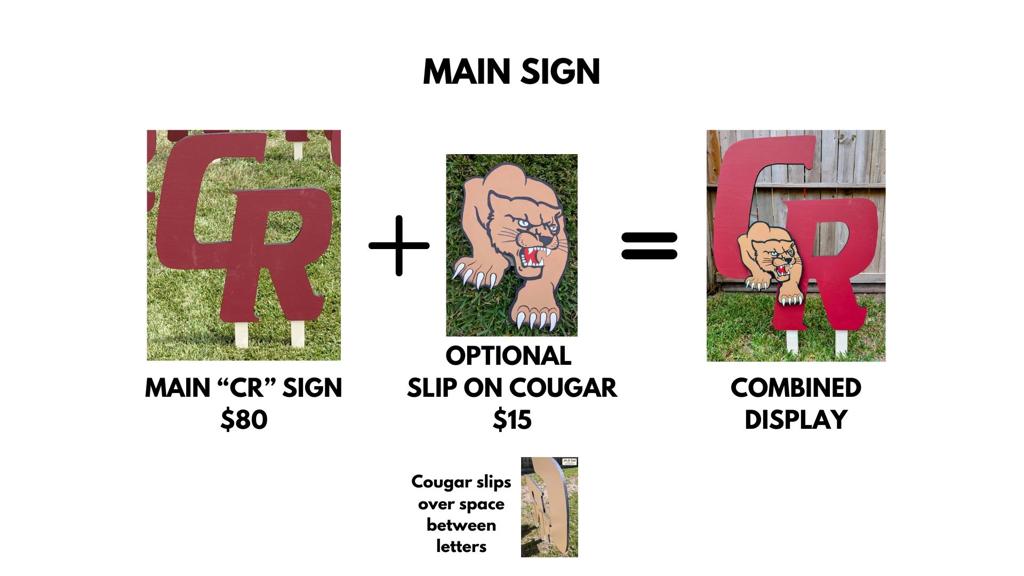 CRHS ABC Sports Yard Signs New for 2025-2026 School Year