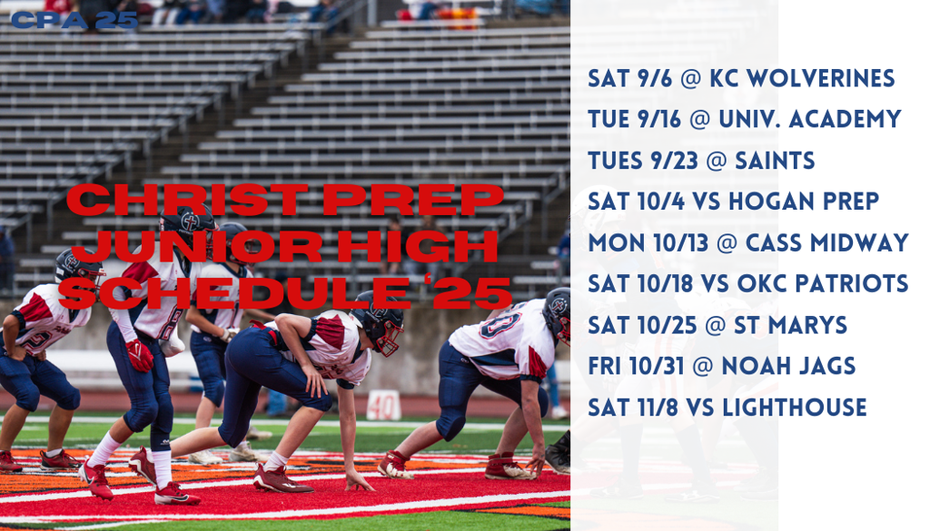 2025 Jr High Schedule