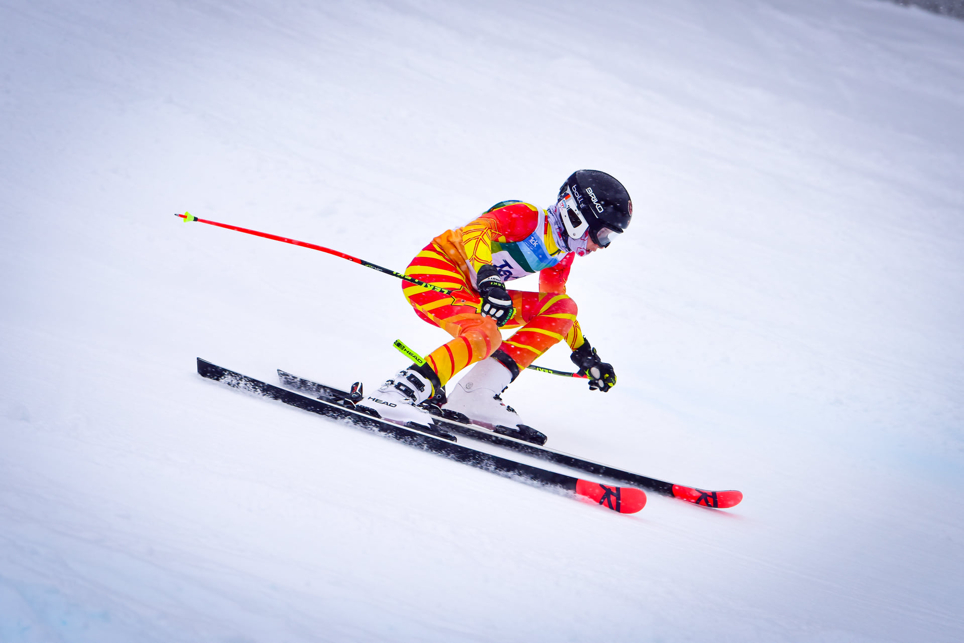 GS Tyee racer, Alex Velikov. U14 Provincial Championships. Photo by Samantha Duess.