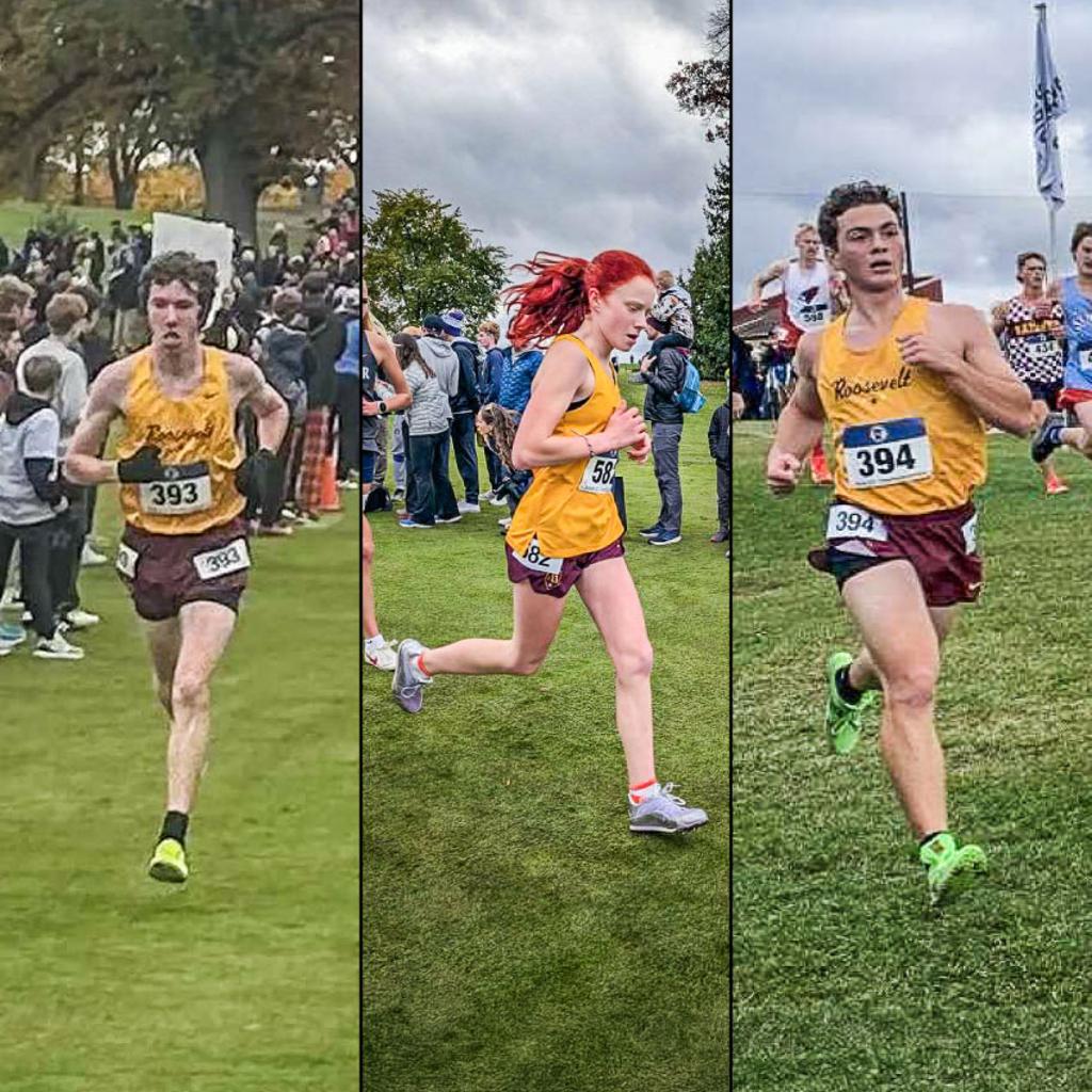 Image of Roosevelt Cross Country runners during the race