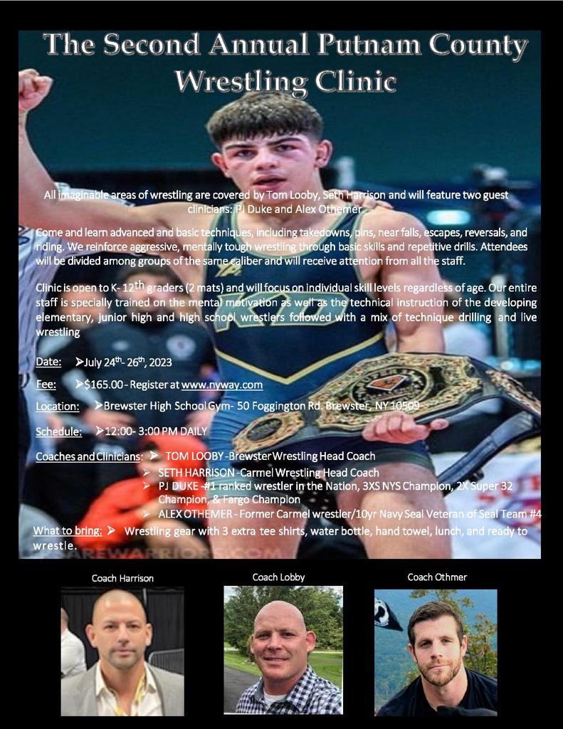 2nd Annual Putnam County Wrestling Clinic