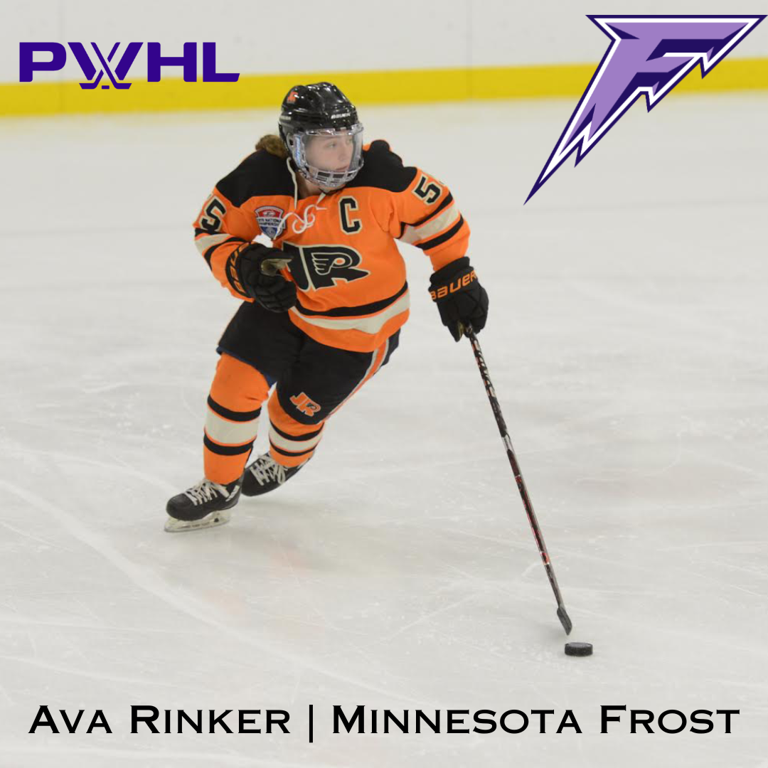 Ava Rinker selected 30th overall in the PWHL Draft