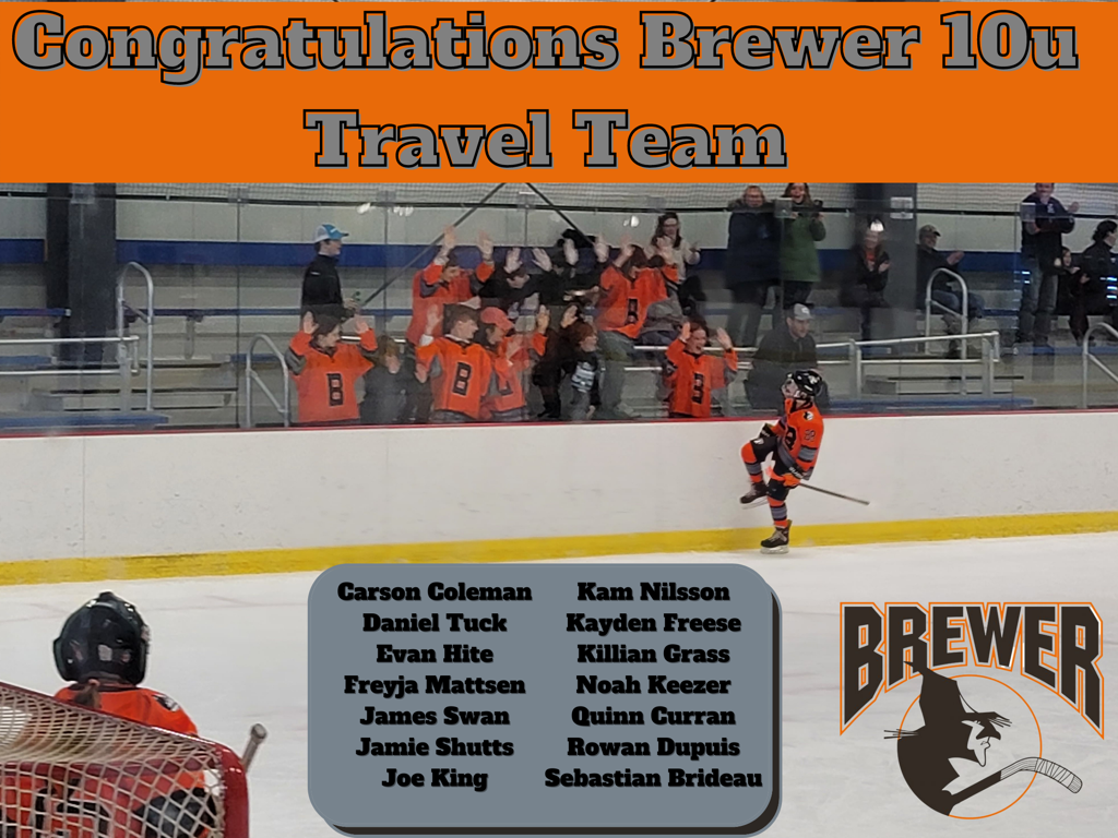Brewer Youth Hockey Travel Teams Announced
