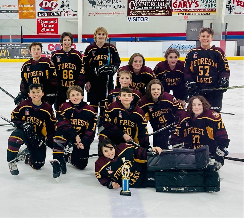 Peewee B1 Takes 3rd in Moose Lake