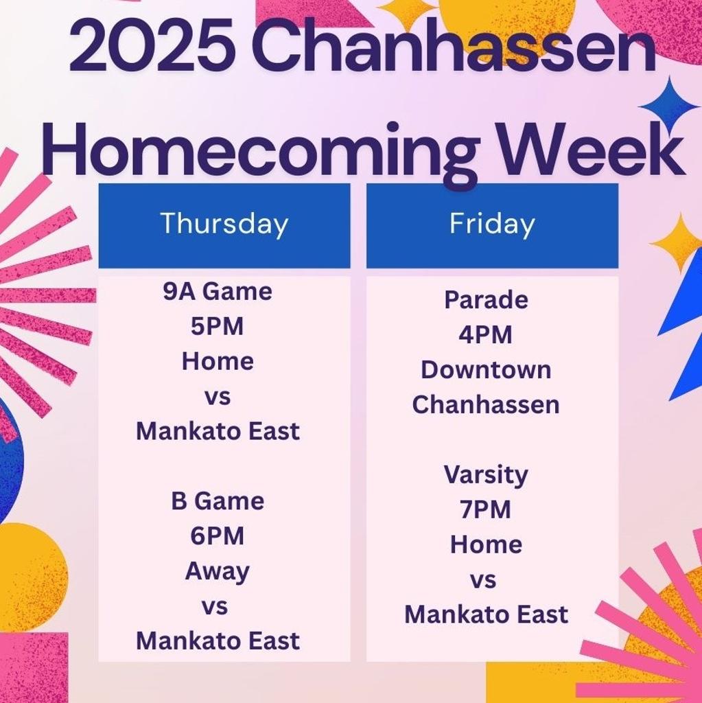 2025 Chanhassen Homecoming Week Games