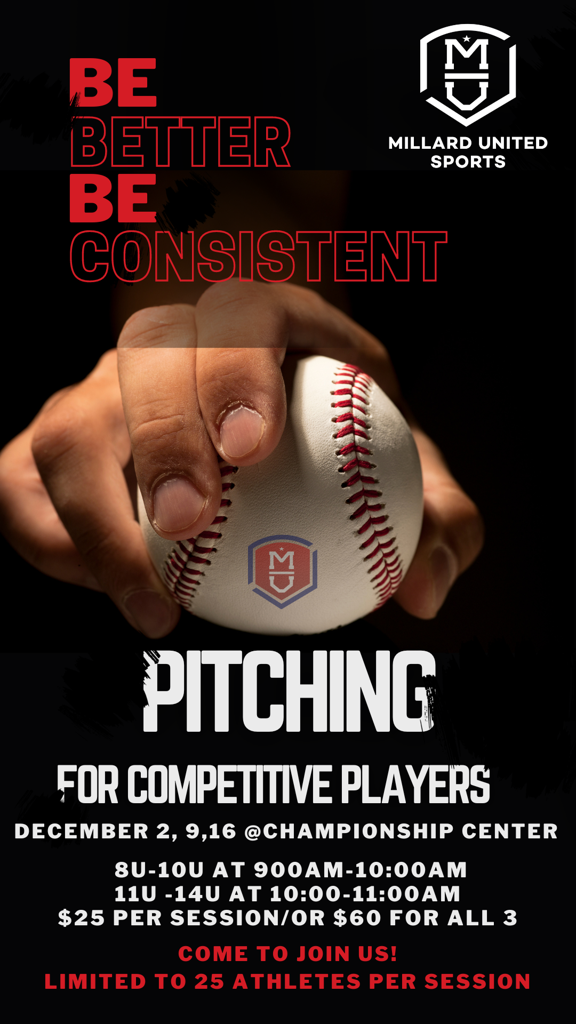 2023 Competitive Baseball Winter Clinics Millard United Sports