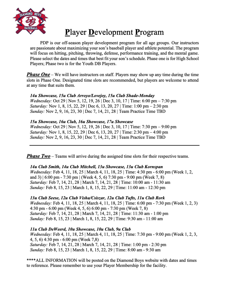 Player Development Program