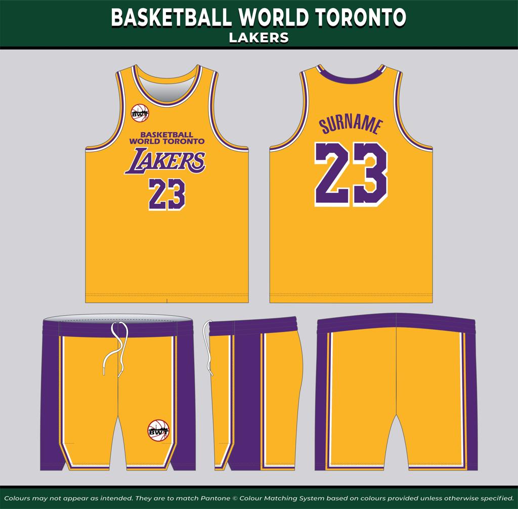 BWT Custom Jersey - Lakers - Gold