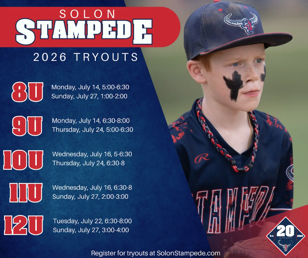 Solon Stampede 2026 Tryouts