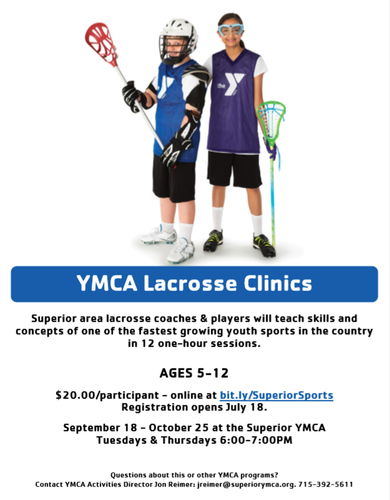 Superior YMCA Lacrosse Clinics