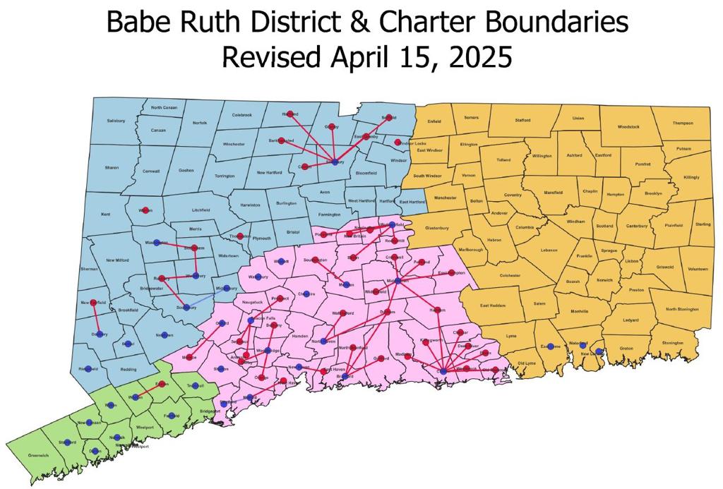Babe Ruth District Map Revised 4/15/25