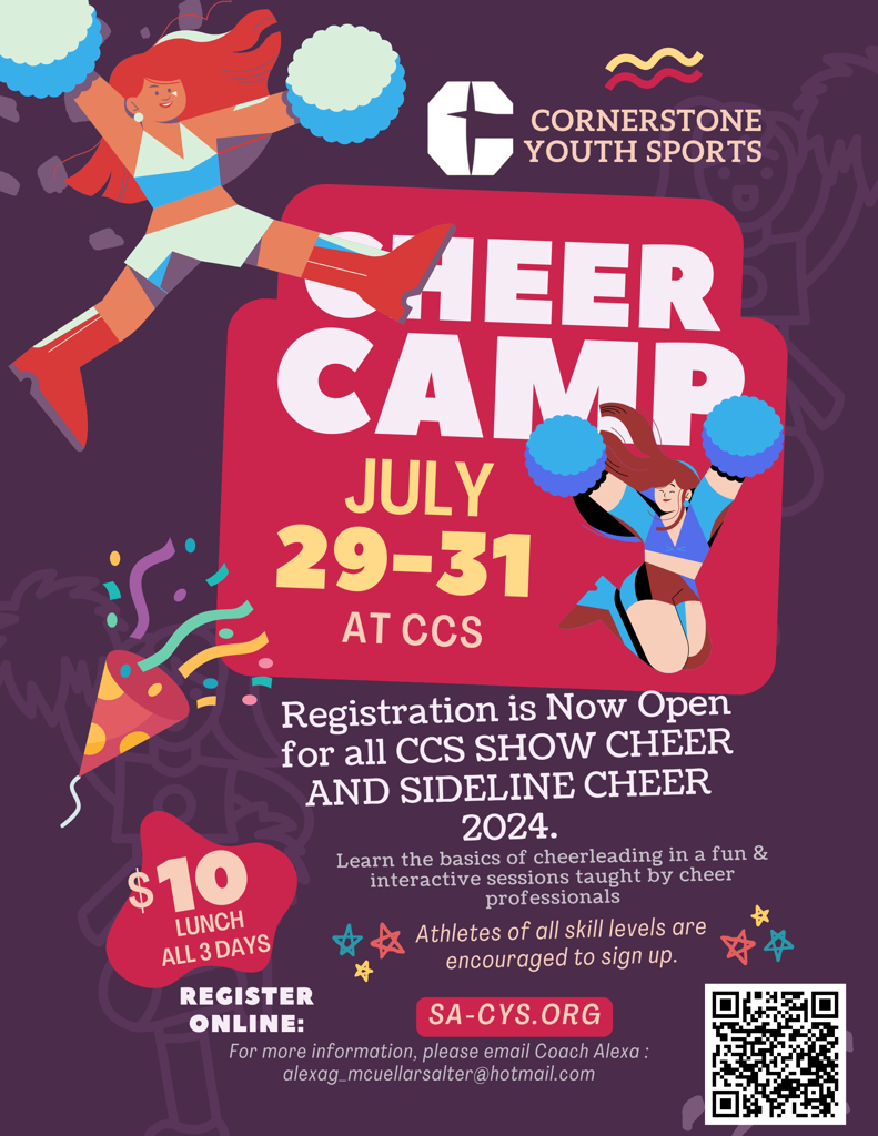 2024 CYS Cheer Camp July 2931 Cornerstone Youth Sports