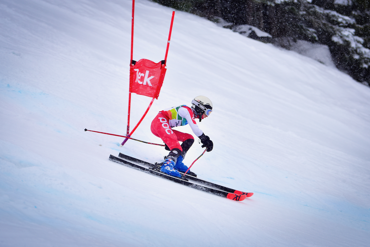 GS Tyee racer, Smith Irish. U14 Provincial Championships. Photo by Samantha Duess.