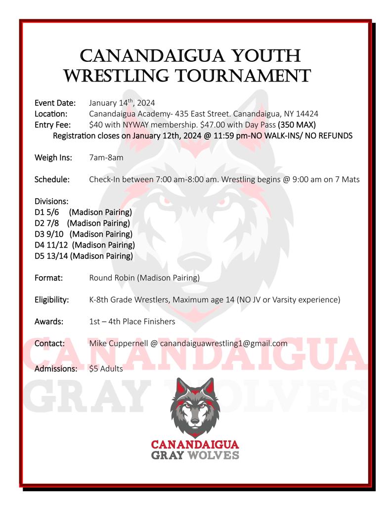 Canandaigua Youth Wrestling Tournament