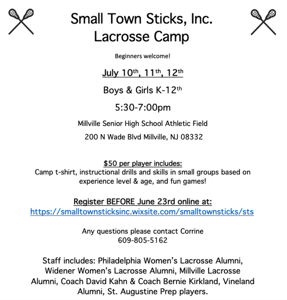 Small Town Sticks Lacrosse Camp