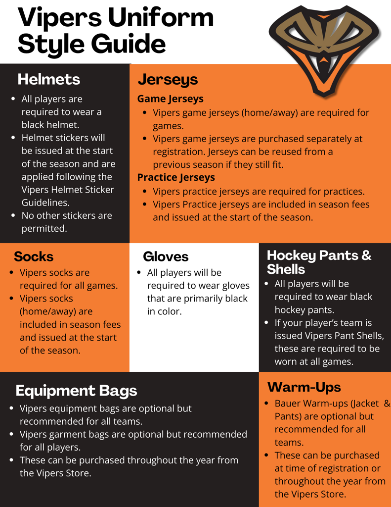 Uniform and Helmet Guidelines