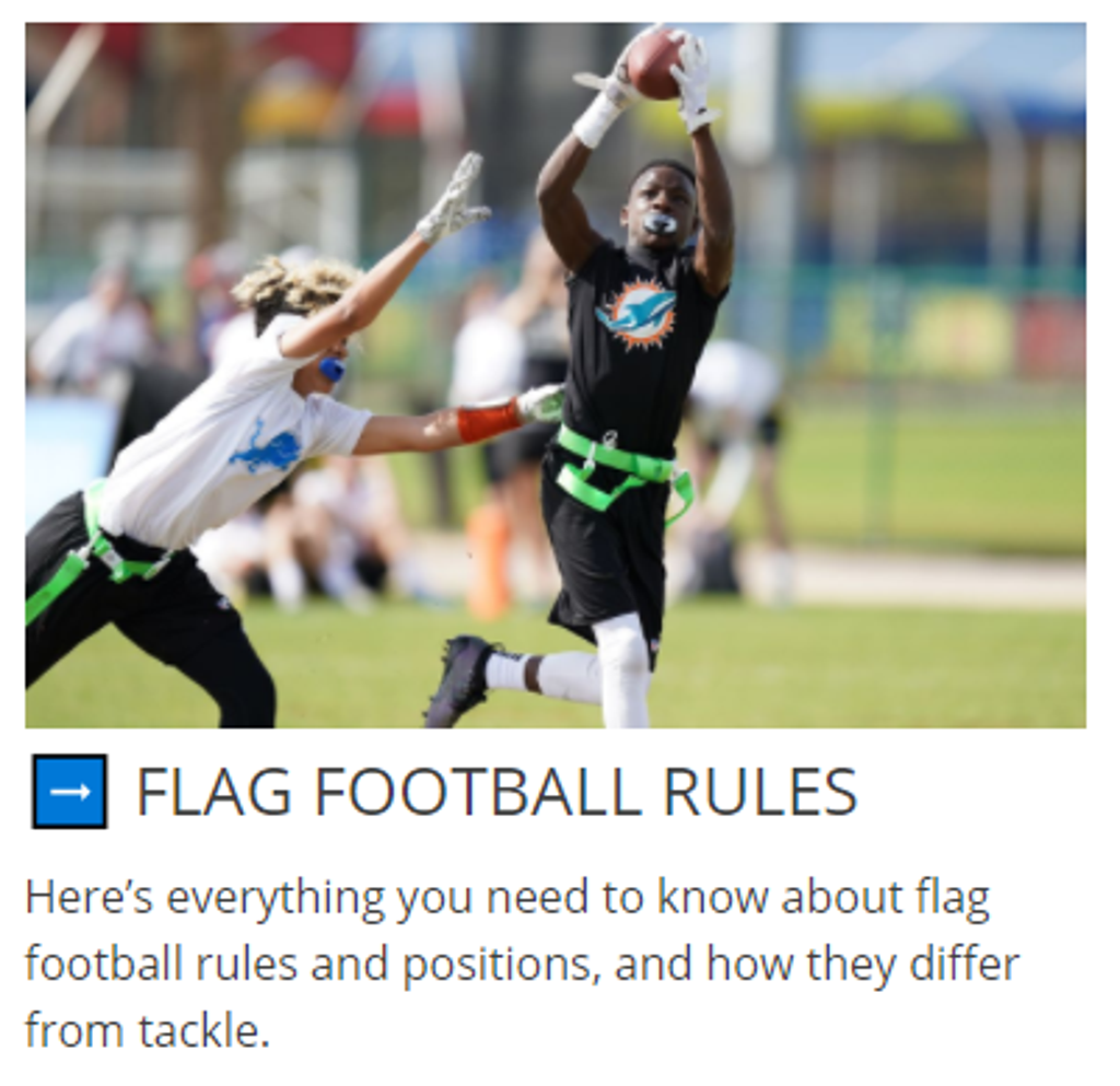 HOW TO PLAY FLAG FOOTBALL