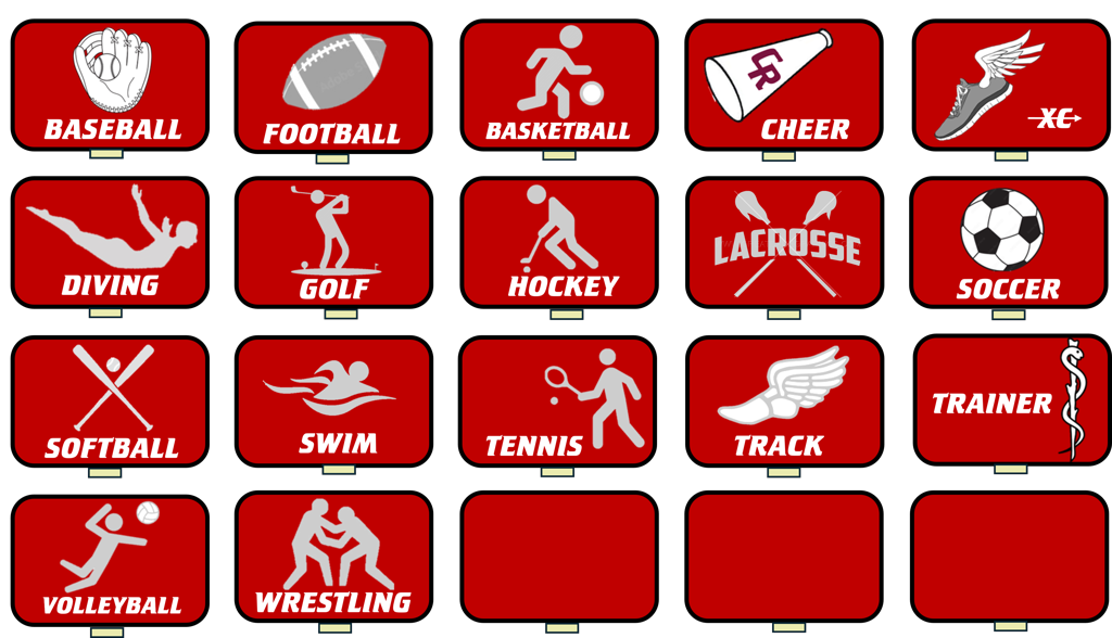 CRHS ABC Yard Signs Sports Symbols