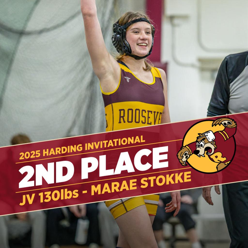 Teddy Wrestling Harding Girls Invitational JV 2nd place Marae Stokke