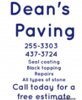 Sponsored by Dean's Paving