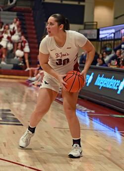 Archbishop Wood alum Emily Knouse was red-hot from distance Tuesday night (Photo: Josh Verlin/CoBL)