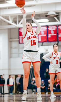 Carroll's Abbie McFillin played a key role in the Pats' opening-round state playoff victory (Photo by Matthew Chin/CoBL).