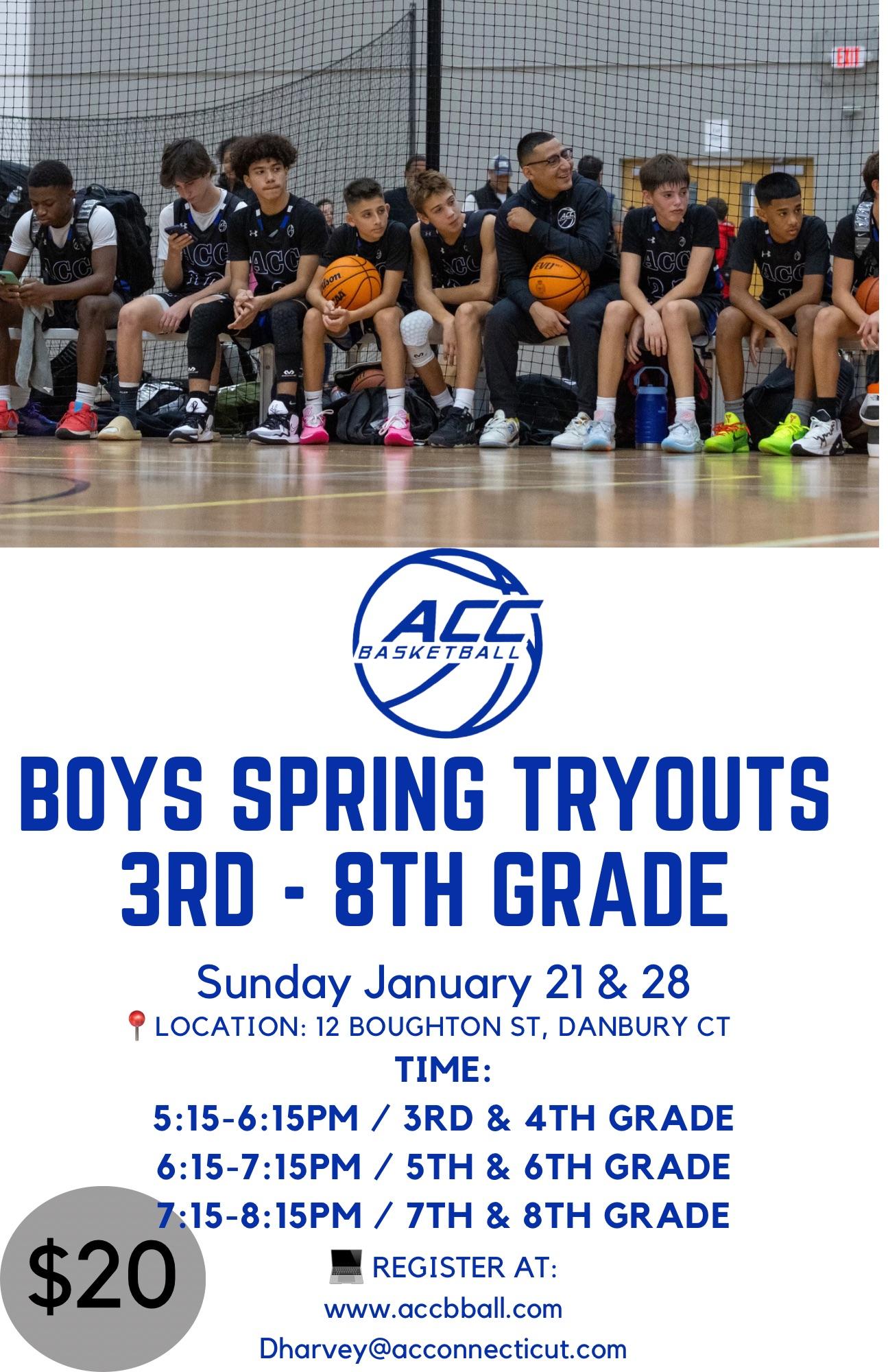 ACC Basketball 3rd8th Grade Spring AAU Tryouts 2024 AC
